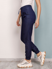 Брюки повседневные ISSA Plus модель 12463_синий Брюки повседневные ISSA Plus модель 12463_синий Фото