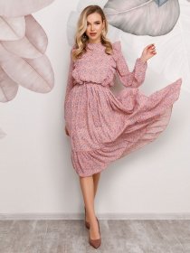 Платья ISSA Plus модель 12483_розовый Фото