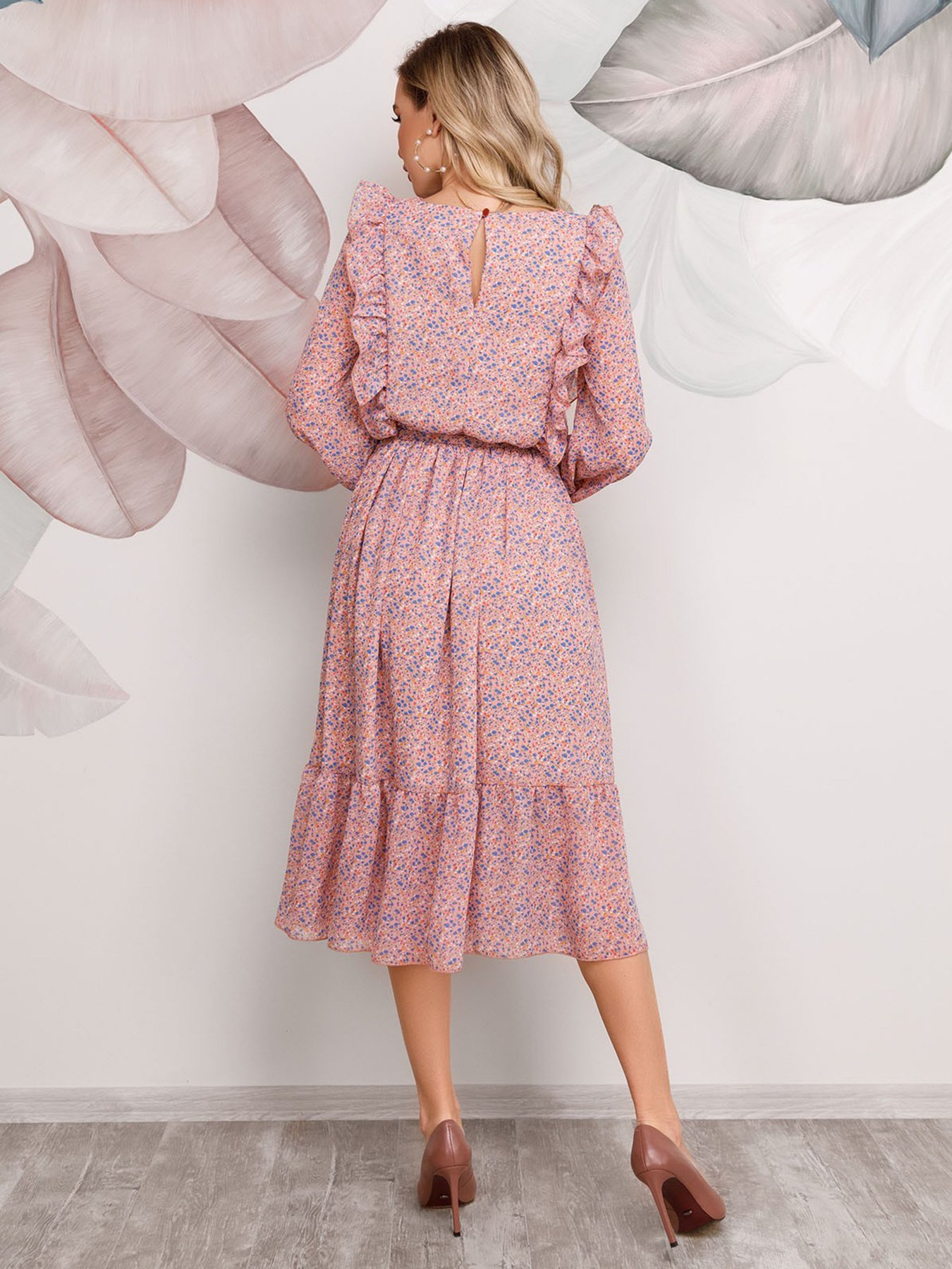 Сукні ISSA Plus модель 12483_розовый Фото