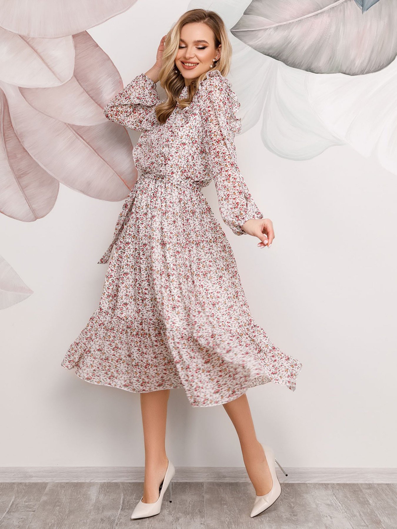 Платья ISSA Plus модель 12484_белый Фото