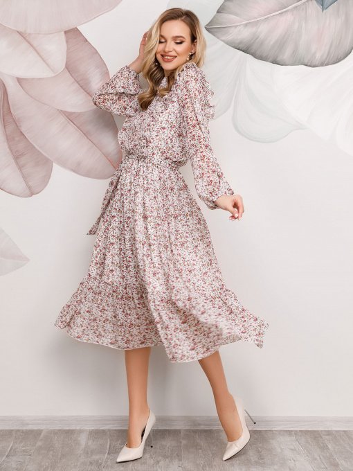 Платья ISSA Plus модель 12484_белый Фото