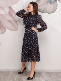 Платья ISSA Plus модель 12485_синий Фото