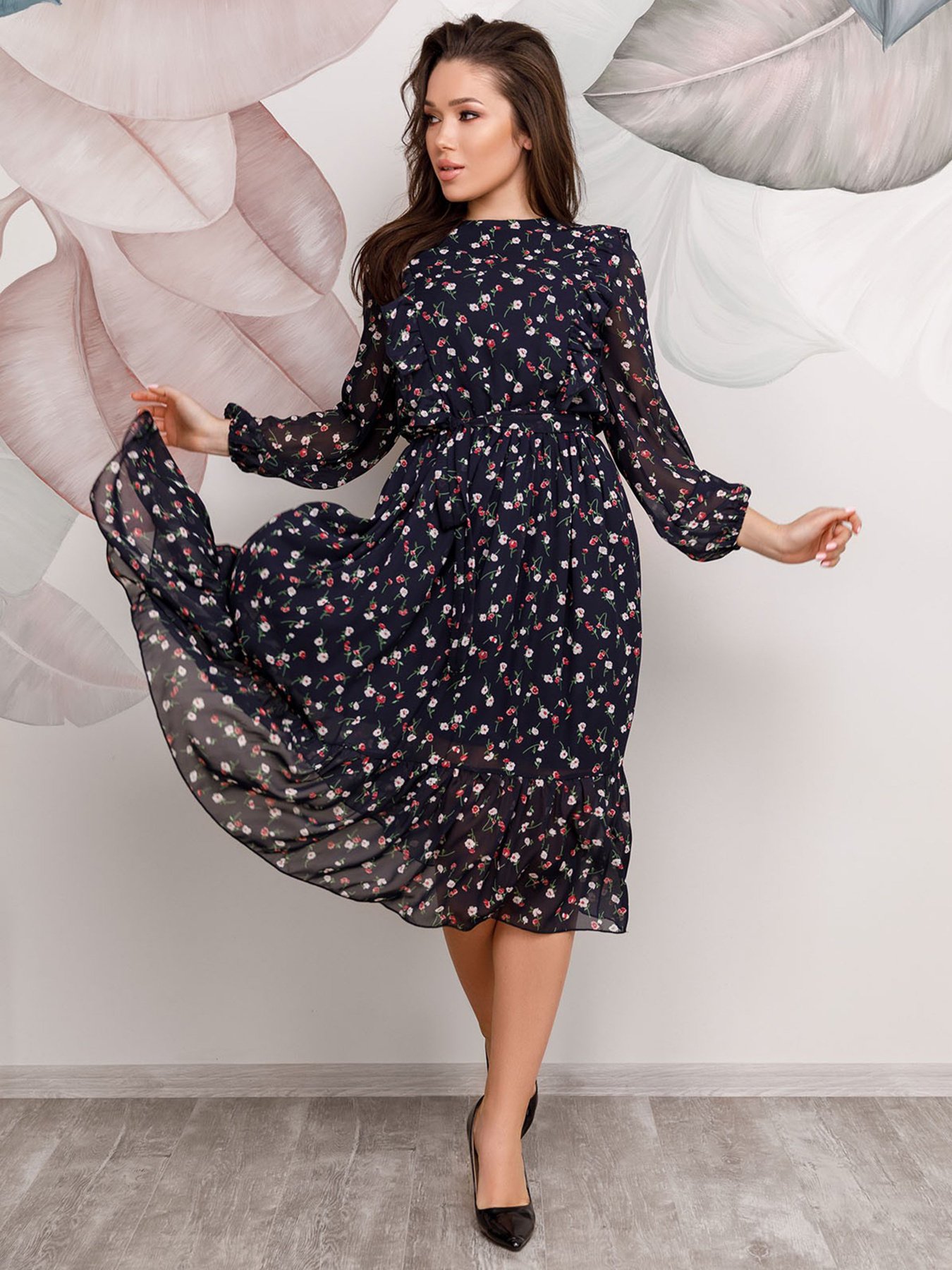 Сукні ISSA Plus модель 12485_синий Фото