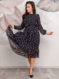 Сукні ISSA Plus модель 12485_синий Фото