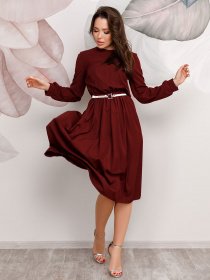 Платья ISSA Plus модель 12510_бордовый Фото