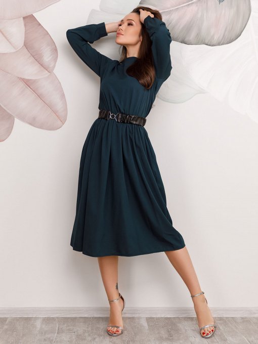 Платья ISSA Plus модель 12510_зеленый Фото