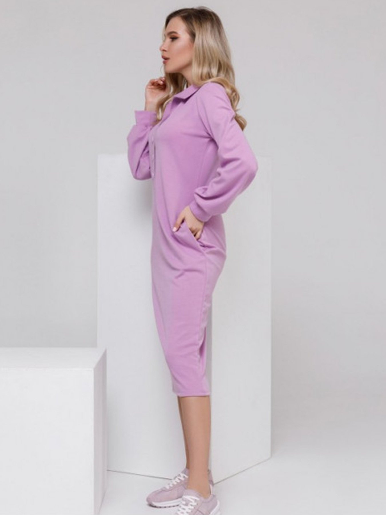 Платья ISSA Plus модель 12511_сиреневый Фото