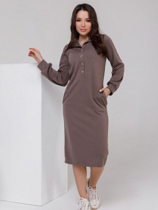 Сукні ISSA Plus модель 12511_хаки Фото