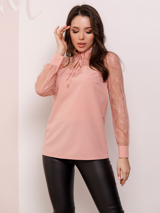 Блуза ISSA Plus модель SA-162_персиковый Фото