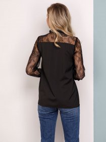 Блуза ISSA Plus модель SA-162_черный Фото