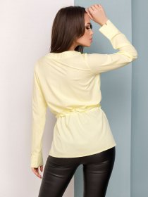 Блуза ISSA Plus модель SA-166_желтый Блуза ISSA Plus модель SA-166_желтый Фото