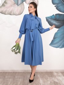 Платья ISSA Plus модель 12165_голубой Фото