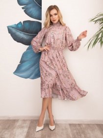 Платья ISSA Plus модель 12518_розовый Фото