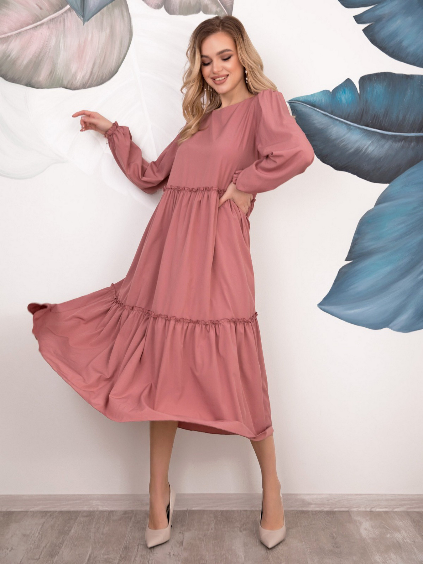 Сукні ISSA Plus модель 12529_темно-розовый Фото