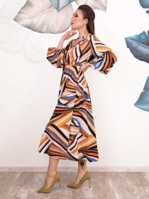 Платья ISSA Plus модель 12537_мультиколор Фото