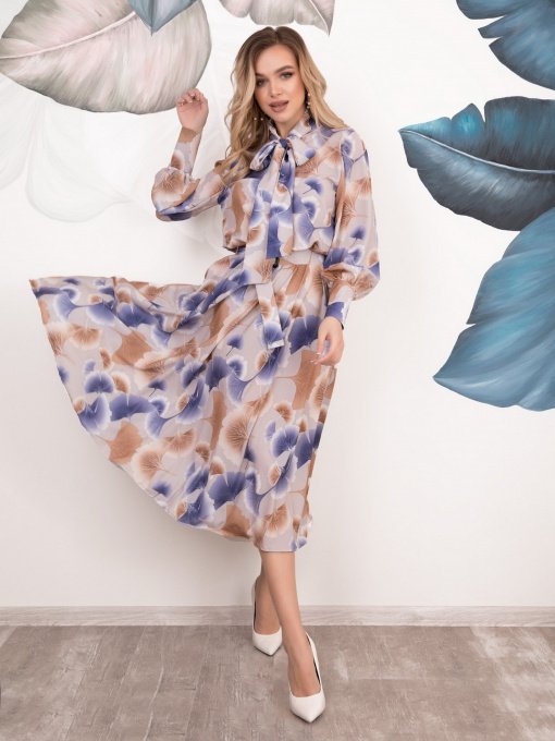 Платья ISSA Plus модель 12542_мультиколор Фото