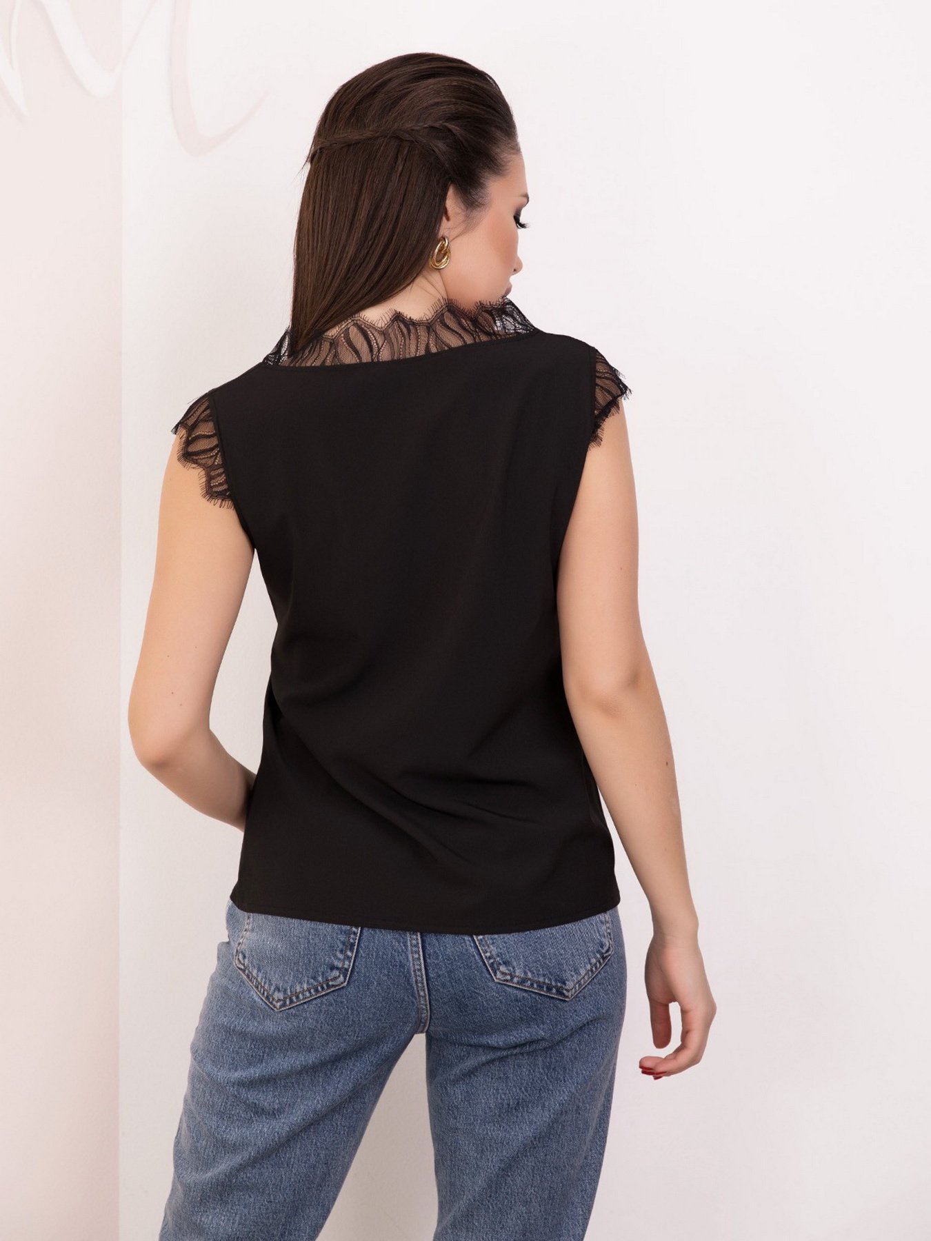 Блуза ISSA Plus модель SA-137_черный Фото