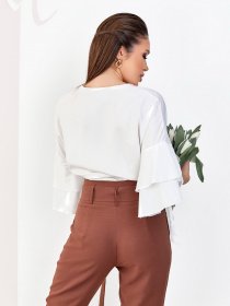 Блуза ISSA Plus модель SA-153_молочный Фото