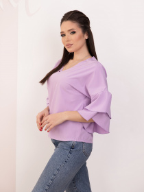 Блуза ISSA Plus модель SA-153_сиреневый Фото