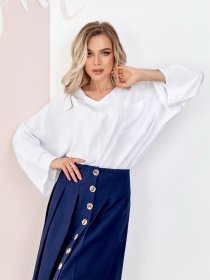 Блуза ISSA Plus модель SA-176_белый Фото