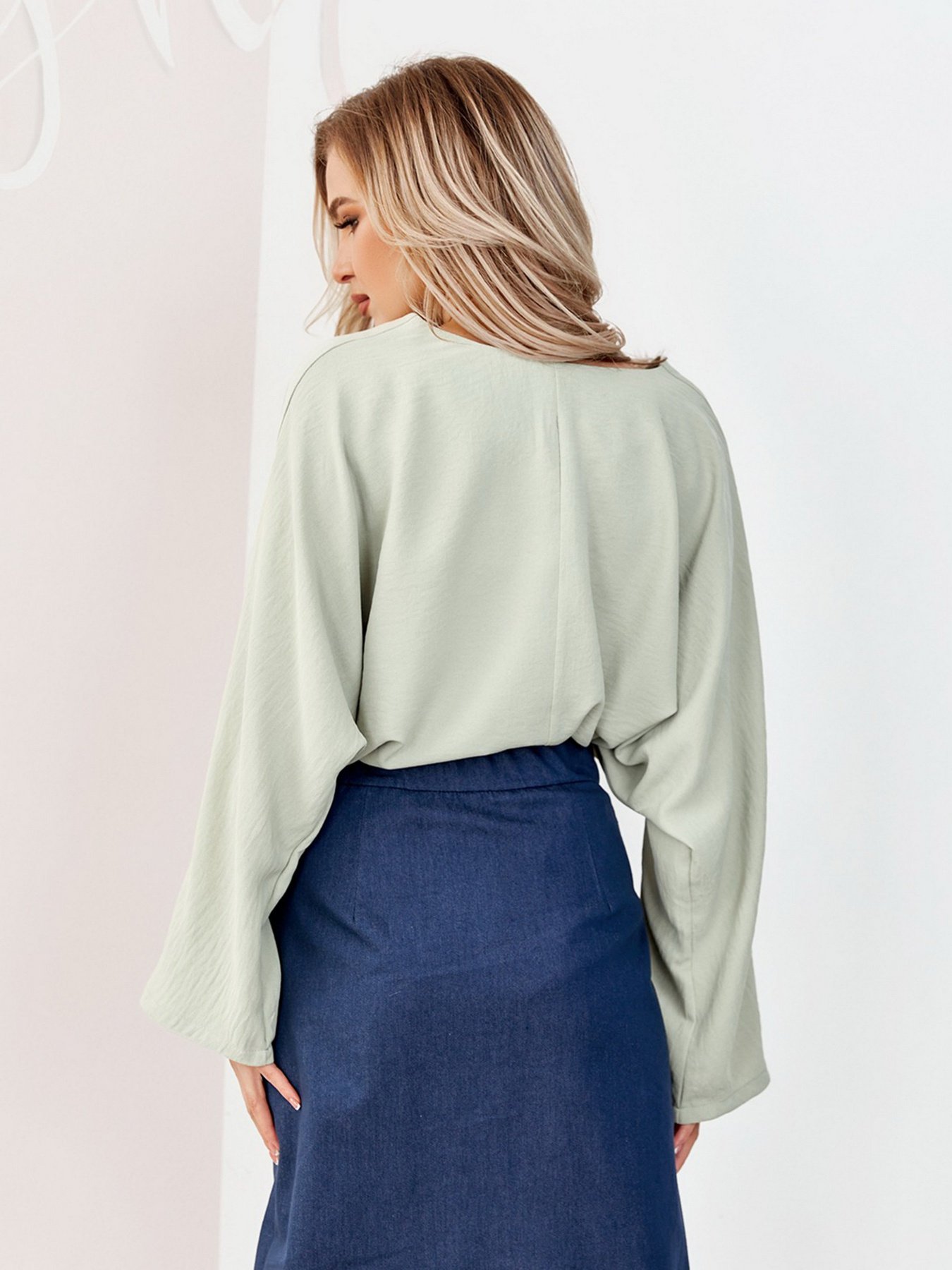 Блуза ISSA Plus модель SA-176_оливковый Фото