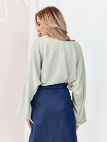 Блуза ISSA Plus модель SA-176_оливковый Фото