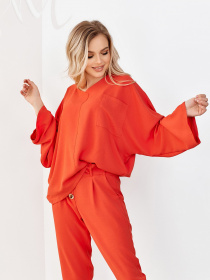 Блуза ISSA Plus модель SA-176_терракотовый Фото