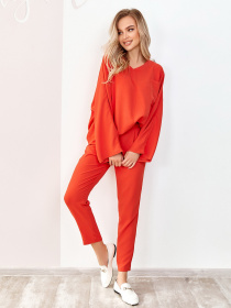 Блуза ISSA Plus модель SA-176_терракотовый Фото