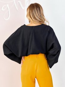 Блуза ISSA Plus модель SA-176_черный Фото