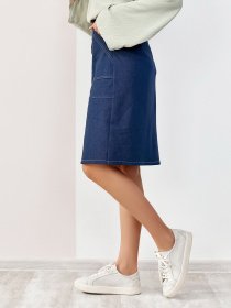 Спідниці ISSA Plus модель SA-177_синий Фото