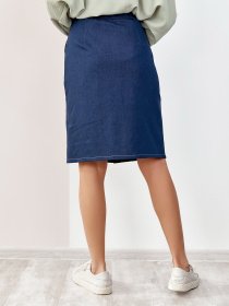 Юбки ISSA Plus модель SA-177_синий Фото