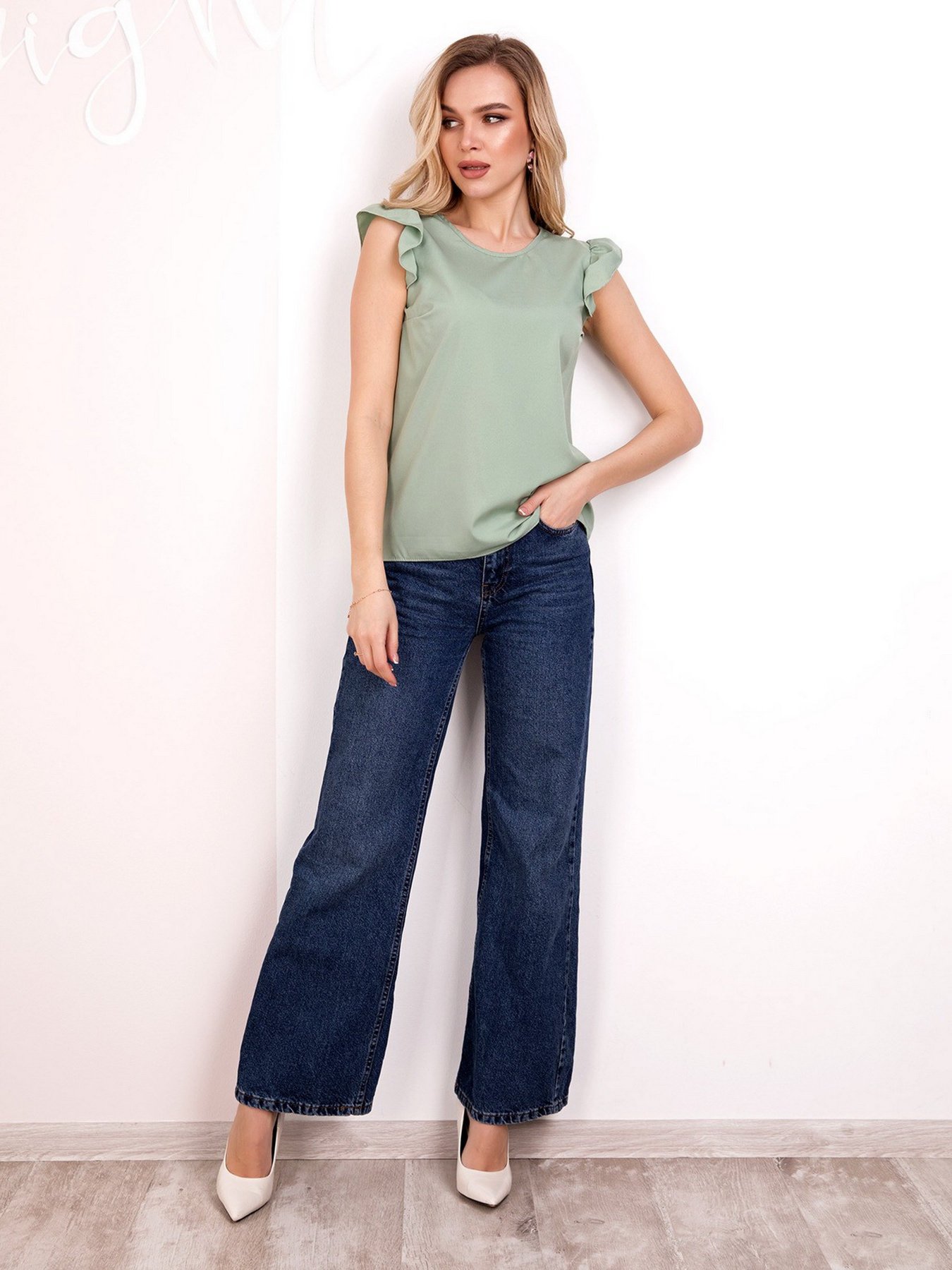 Блуза ISSA Plus модель SA-182_мятный Фото