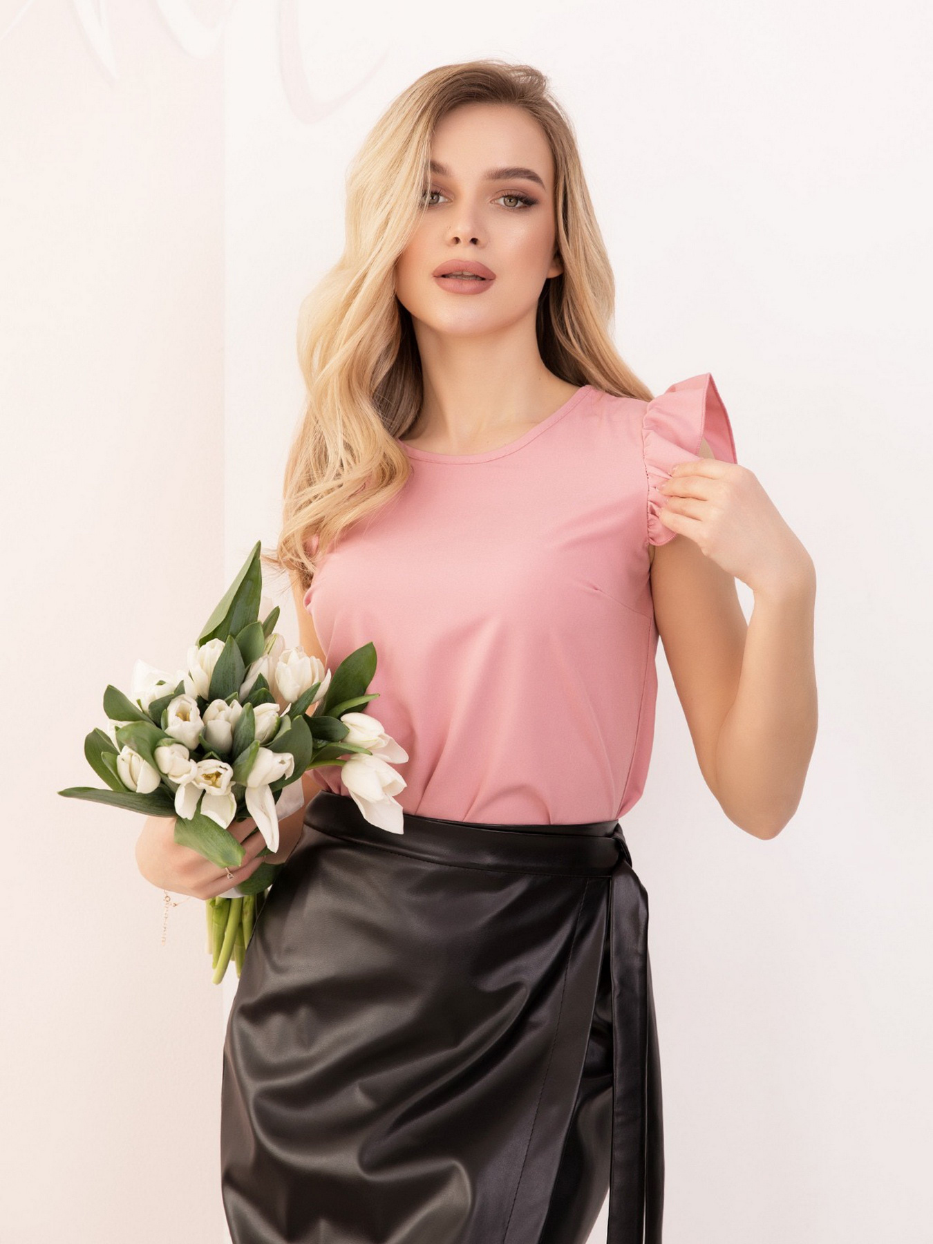 Блуза ISSA Plus модель SA-182_розовый Фото