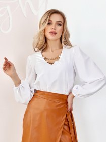 Блуза ISSA Plus модель SA-187_белый Фото