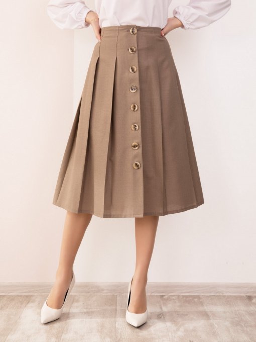 Юбки ISSA Plus модель SA-188_бежевый Фото