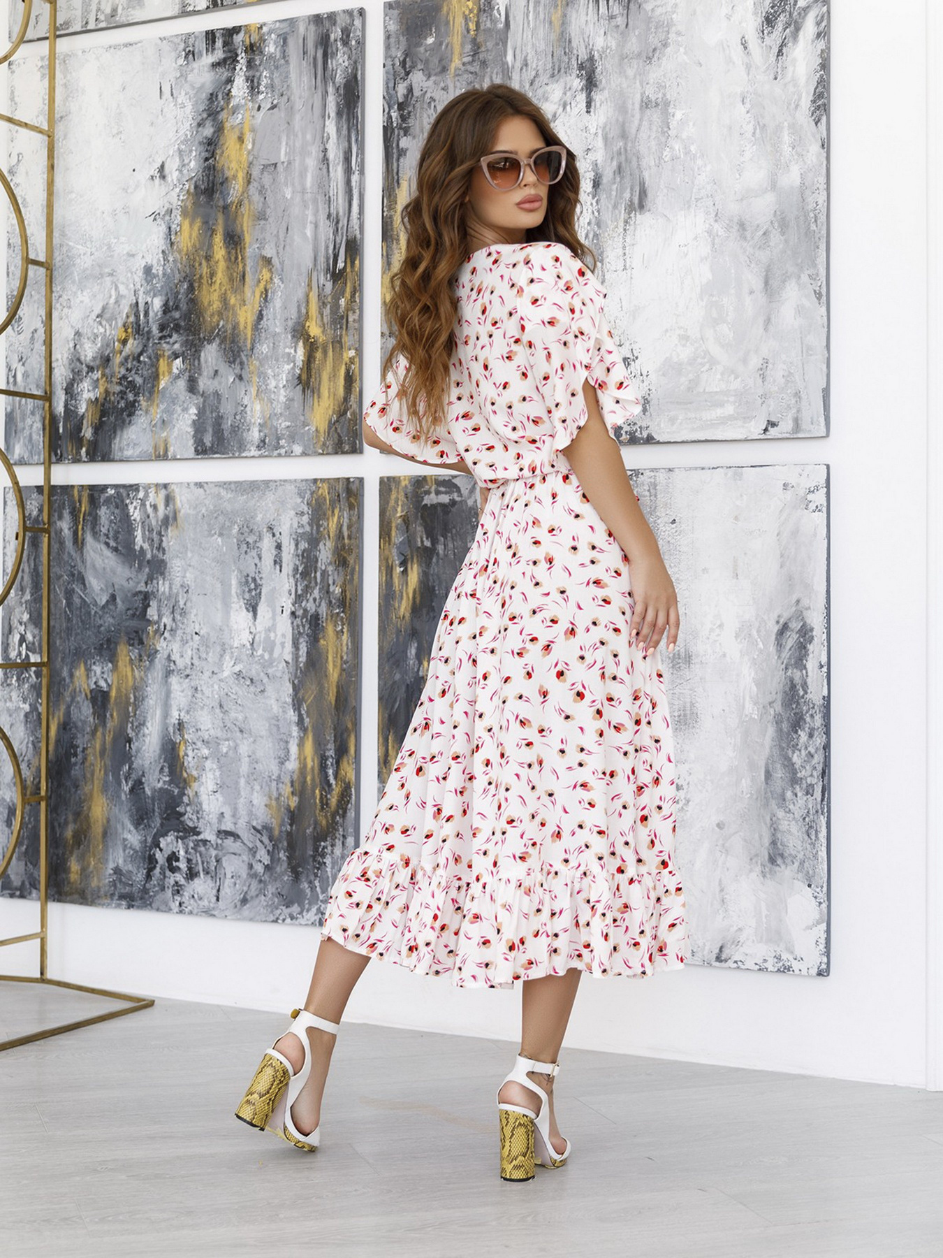 Платья ISSA Plus модель SA-12039i_белый Фото