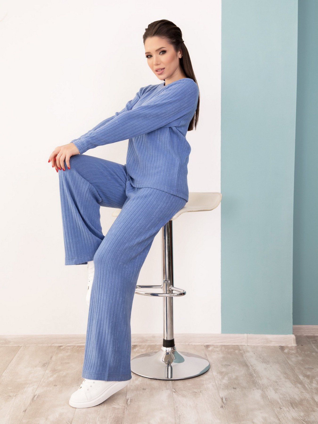 Костюмы ISSA Plus модель 12531_голубой Фото