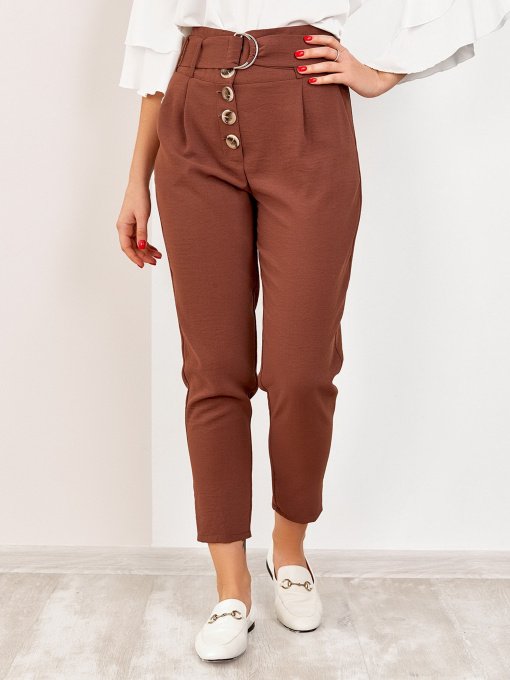 Брюки повседневные ISSA Plus модель SA-178_коричневый Фото