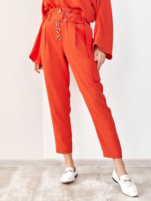 Брюки повседневные ISSA Plus модель SA-178_терракотовый Фото