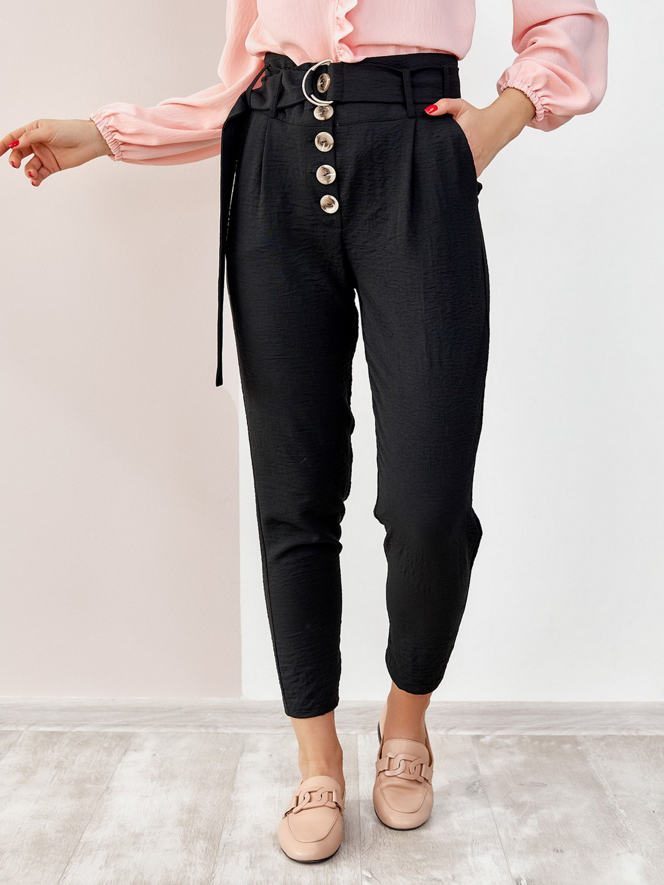 Повсякденні штани ISSA Plus модель SA-178_черный Фото