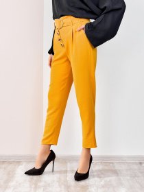 Брюки повседневные ISSA Plus модель SA-178_горчичный Фото