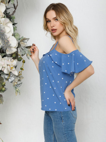 Блуза ISSA Plus модель SA-189_голубой Фото