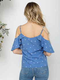 Блуза ISSA Plus модель SA-189_голубой Блуза ISSA Plus модель SA-189_голубой Фото