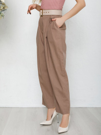 Брюки повседневные ISSA Plus модель 12593_коричневый Фото