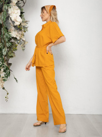 Костюмы ISSA Plus модель 12590_горчичный Фото