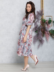 Платье мини ISSA Plus модель 12585_серый Фото