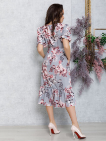 Платье мини ISSA Plus модель 12585_серый Фото