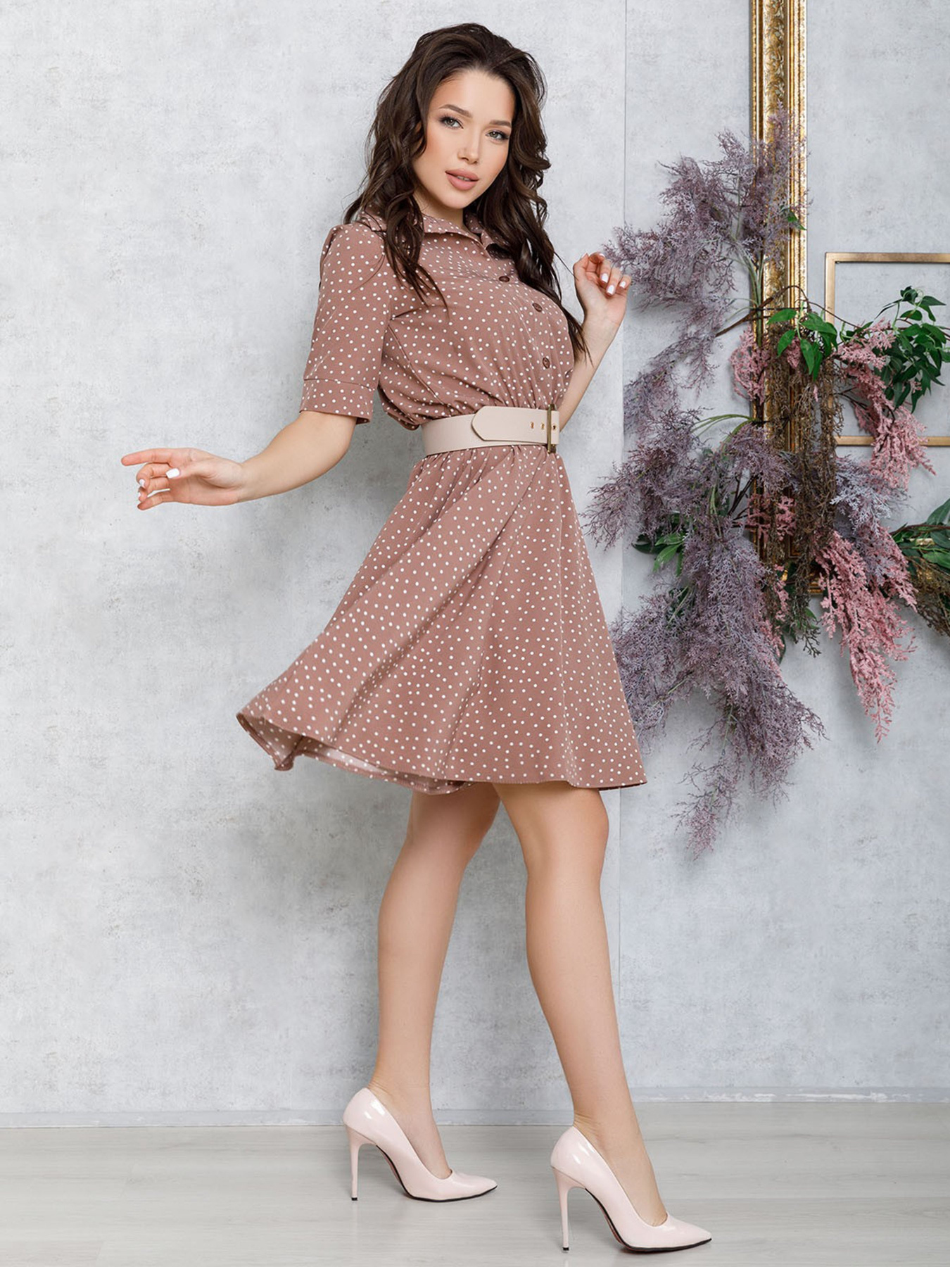 Платья ISSA Plus модель 12559_коричневый Фото