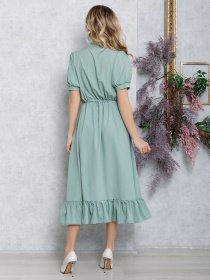 Платья ISSA Plus модель 12578_оливковый Фото