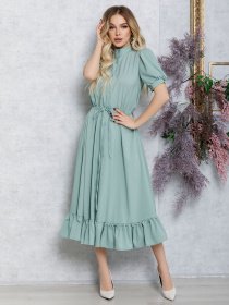 Платья ISSA Plus модель 12578_оливковый Фото